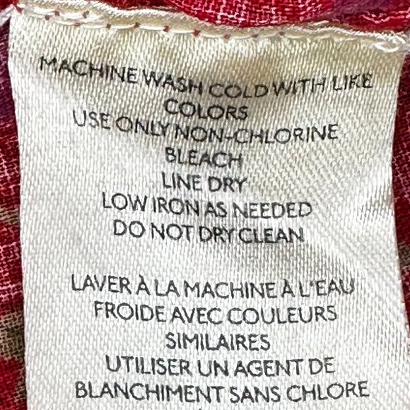 Free People Red Meant To Be Floral Puff Sleeve Blouse Large EUC - Picture 6 of 7